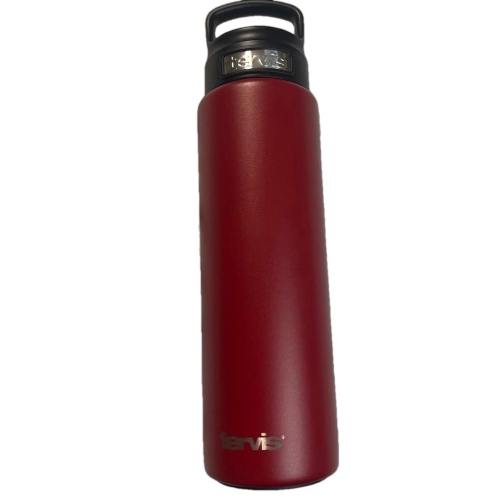 Red Tervis Powder Coated Stainless Steel Triple Walled Water Bottle, 24 oz.